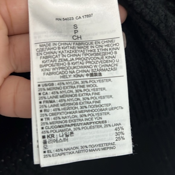 Banana Republic Mock Neck Sweater w/ Suede Pockets size S Small - Picture 5 of 7